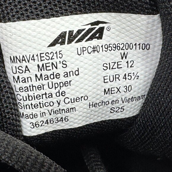 Avia Quickstep Shoes Mens 12 W Wide Black Walking Sneakers Black Memory Foam - Picture 12 of 12